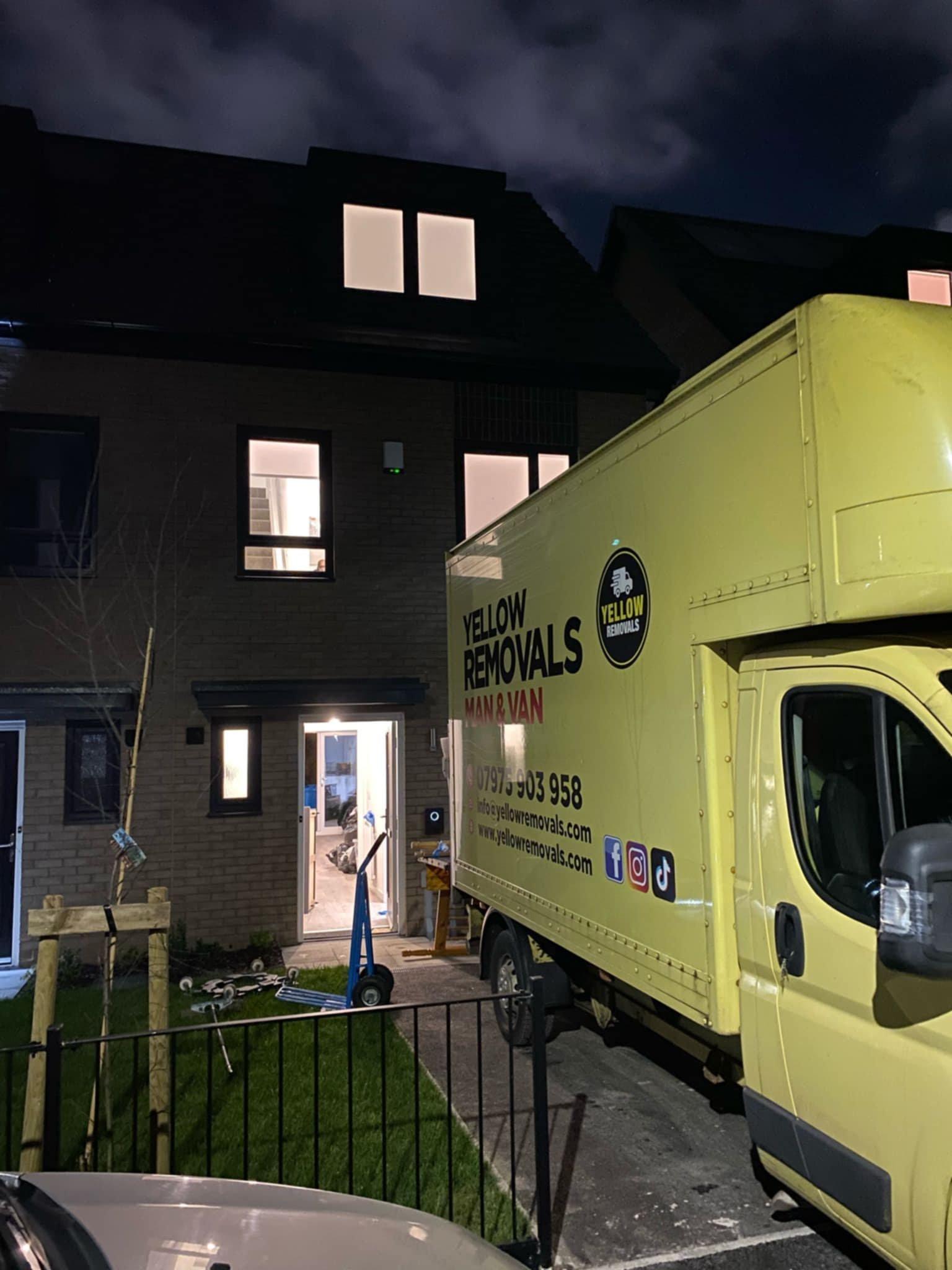 Professional movers at work